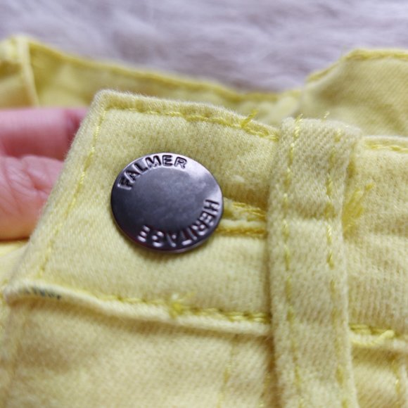 Falmer Heritage Yellow Distressed Tassel Shorts Size S - Picture 4 of 7